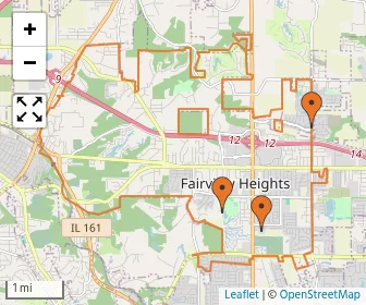 Area schools map